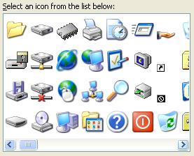 A small selection of icons used in the Windows desktop